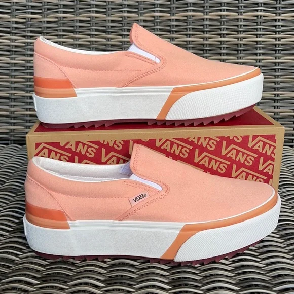 Vans Classic Slip-On S Pastel Peach Pearl/True White WMNS - Picture 1 of 16